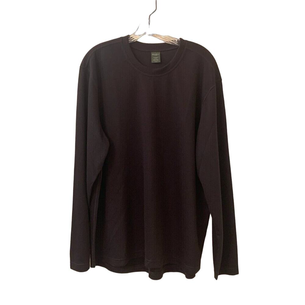 Eddie Bauer Long Sleeve Shirt, Breathable, Black, Size XL